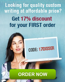 Looking for quality custom writing at affordable price? Get 17% discount for your first order with the code 17DISSER. Order now.